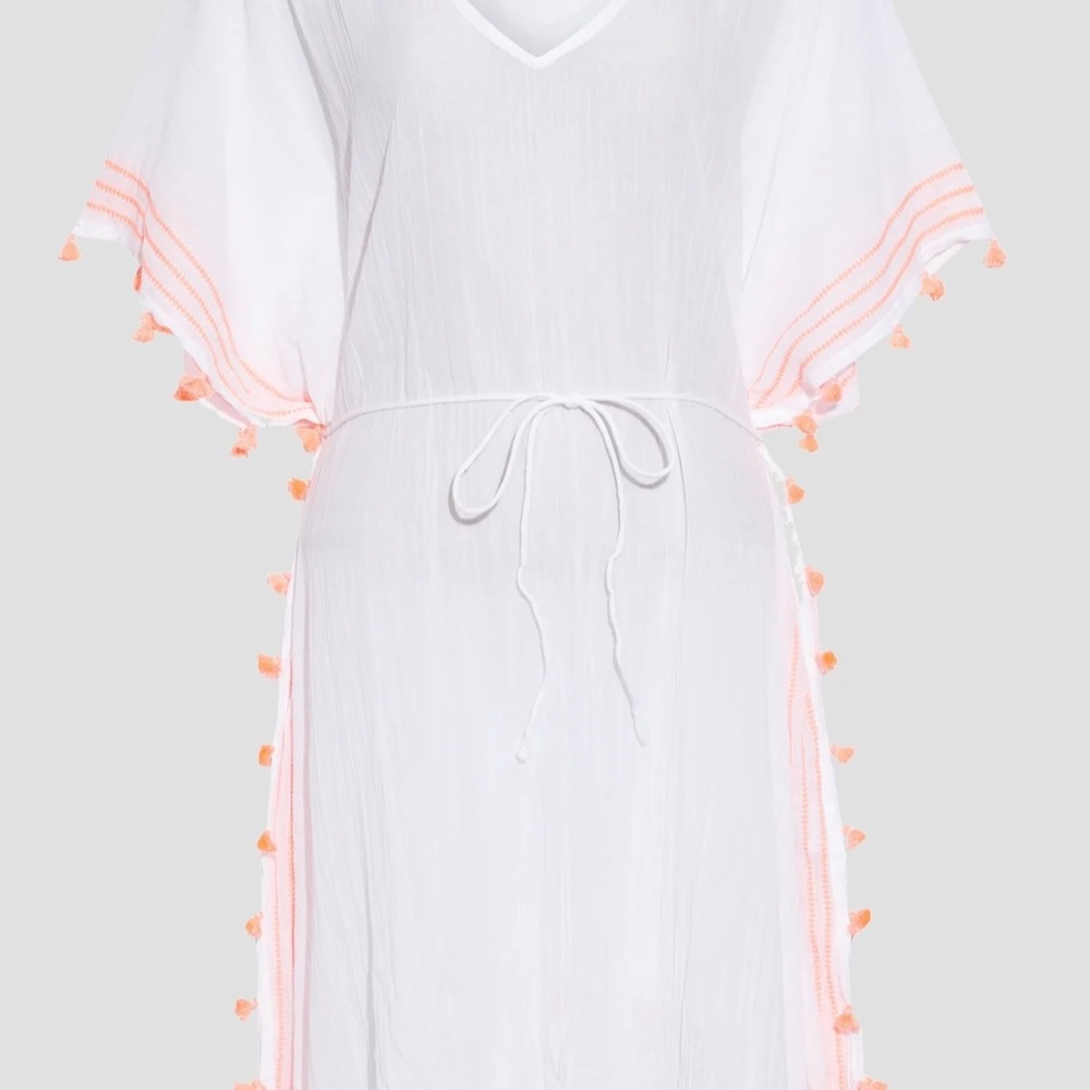 SEAFOLLY Australia Dessert Tribe Mini Tassel Gauze Kaftan One Size - Picture 6 of 7